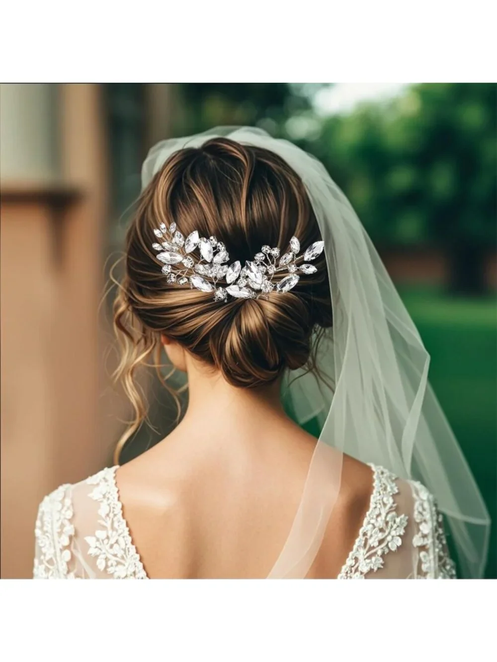10 Pcs Rhinestone Bridal Hair Pins - Crystal Hair Accessories for Brides